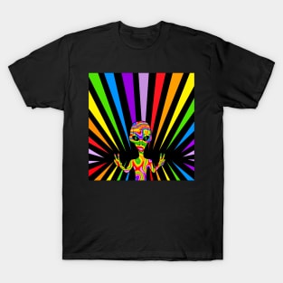 Funny Alien We Come In Peace T-Shirt